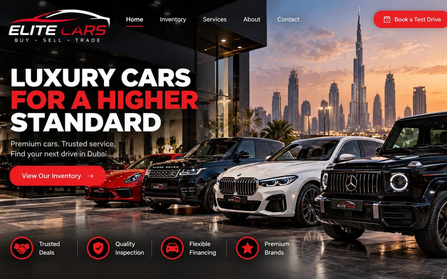 Car dealership website example