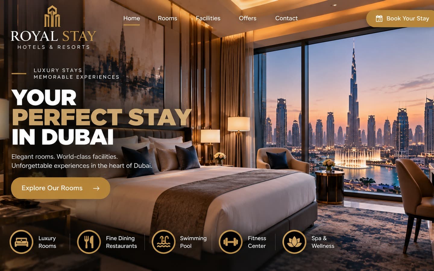 Boutique hotel website example
