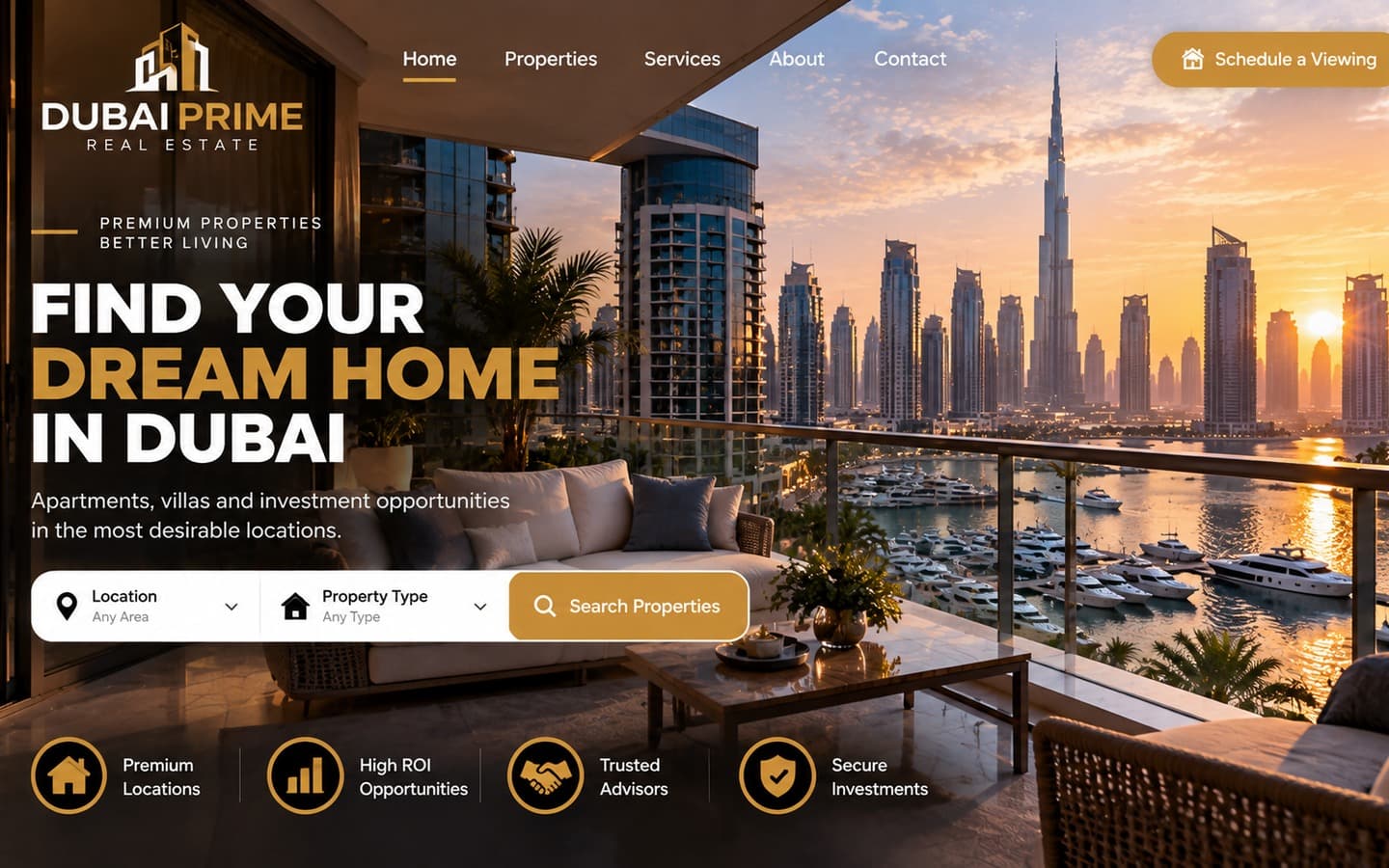 Real estate website example