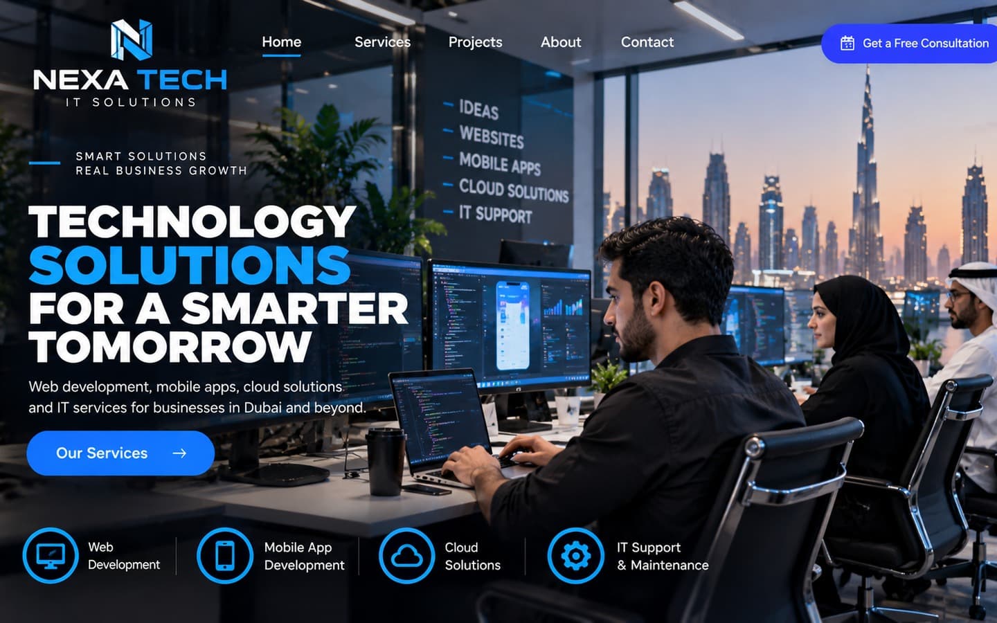 Premium SaaS / tech company website example